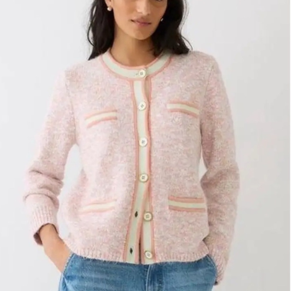 J. Crew Pink Cardigan Sweater